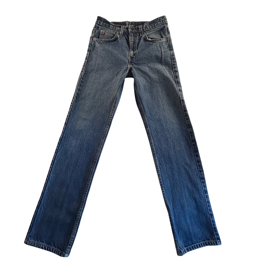 VTG Orange Tab Levi 505 Mens Jeans Reg Fit Straight Leg Dark Wash W31 L32